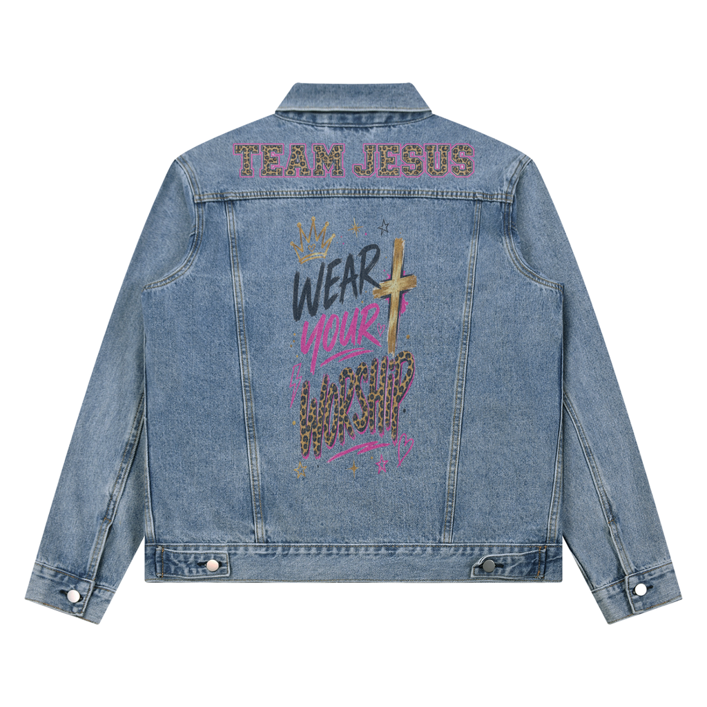 Unisex Vintage Wash Denim Jacket