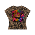 Women’s Leopard Print Crop T-Shirt