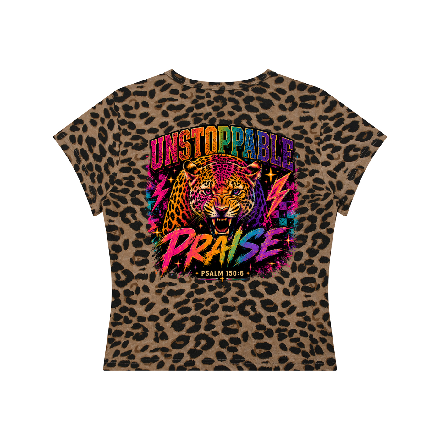 Women’s Leopard Print Crop T-Shirt