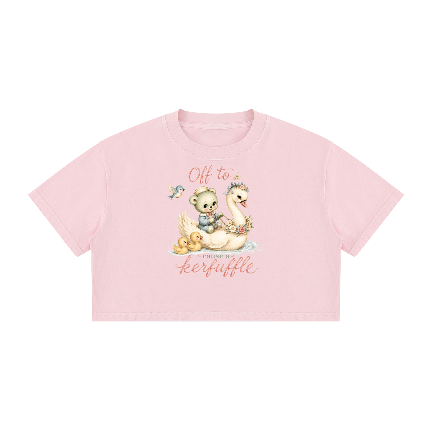 Women's Mineral Wash Cotton Crop T-Shirt