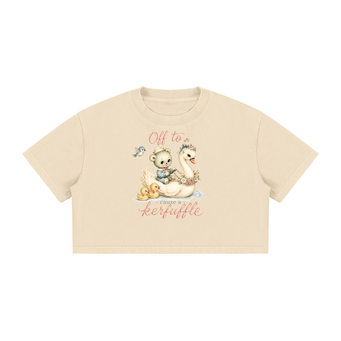 Women's Mineral Wash Cotton Crop T-Shirt