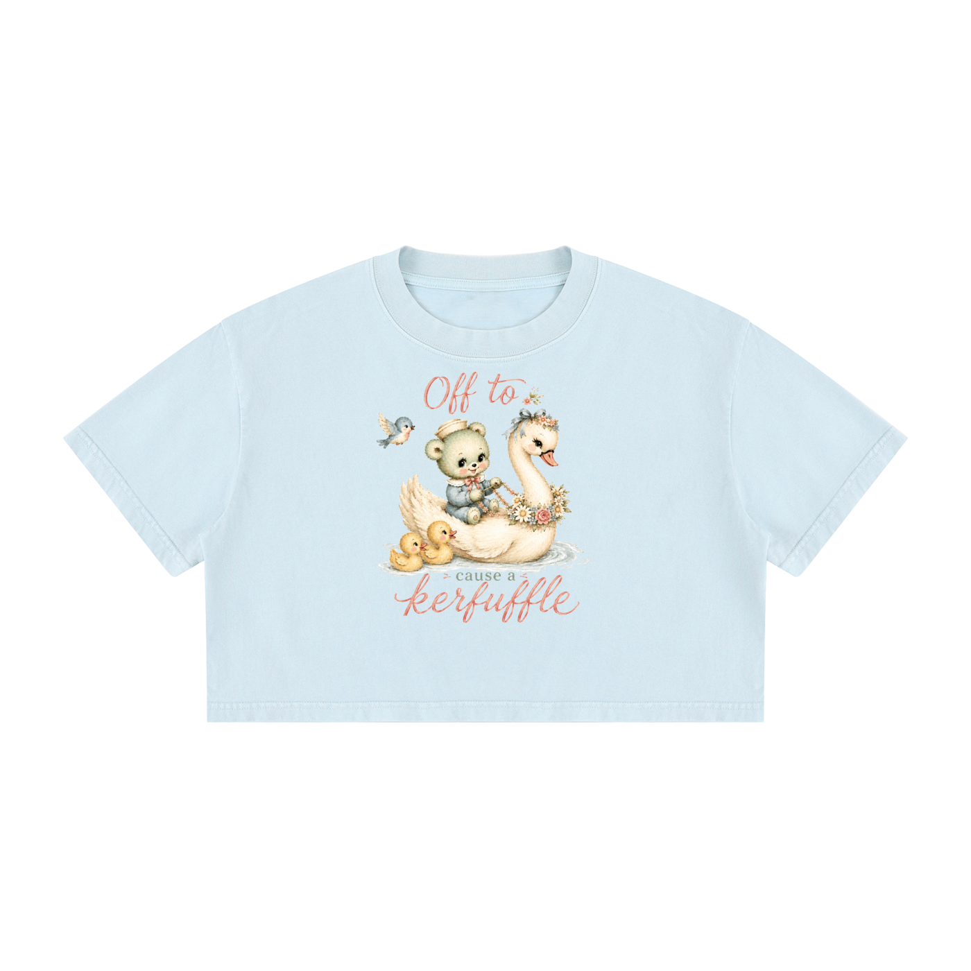 Women's Mineral Wash Cotton Crop T-Shirt