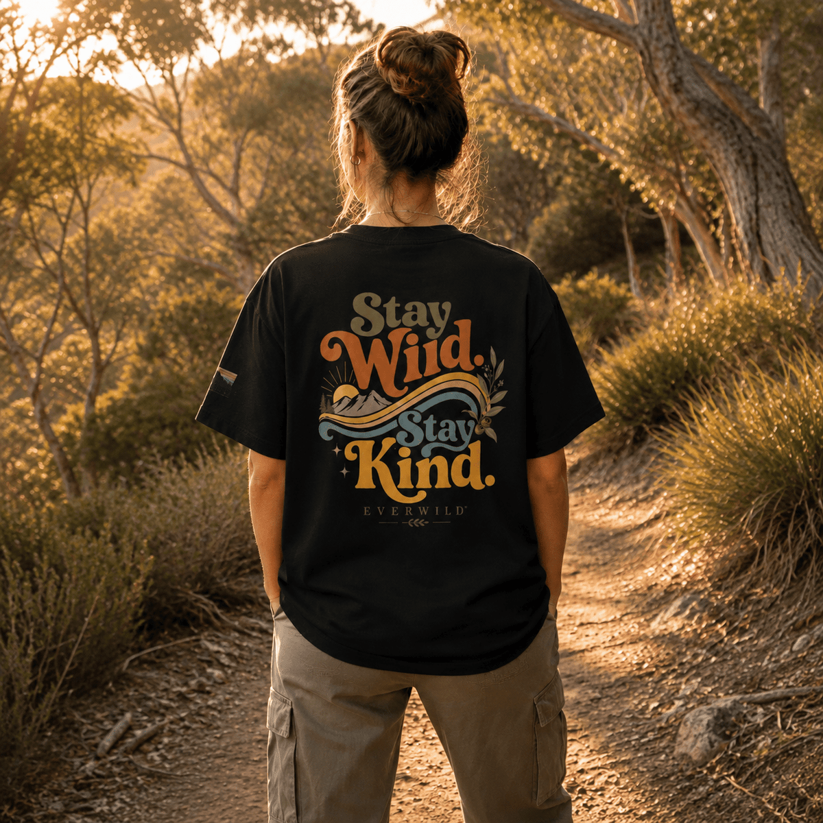 Everwild™ Stay Wild. Stay Kind. — Oversized Cotton Tee - Beloved Study Co