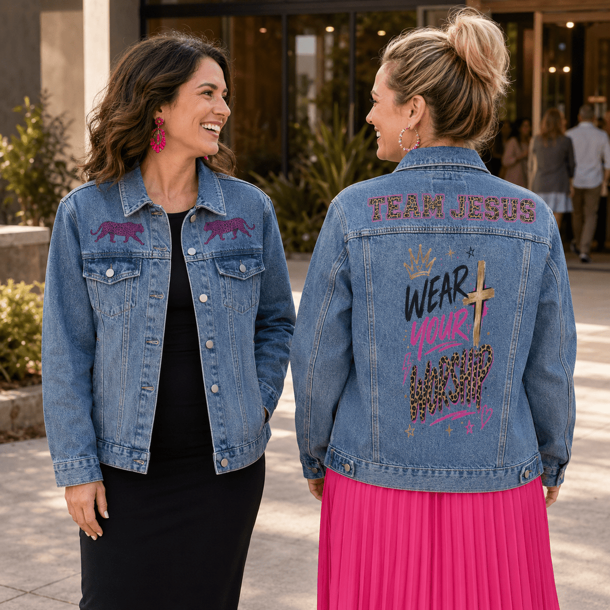 Roaring Praise™ Wear Your Worship — Premium Denim Jacket - Beloved Study Co