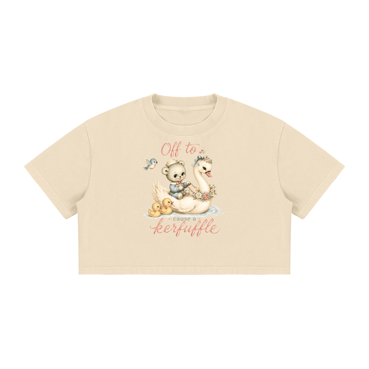 Women's Mineral Wash Cotton Crop T-Shirt - Beloved Study Co