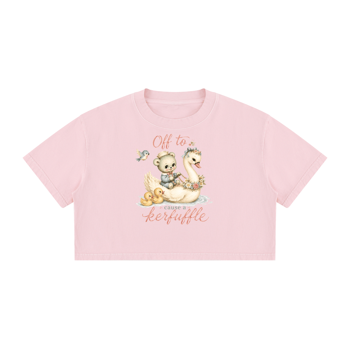 Women's Mineral Wash Cotton Crop T-Shirt - Beloved Study Co