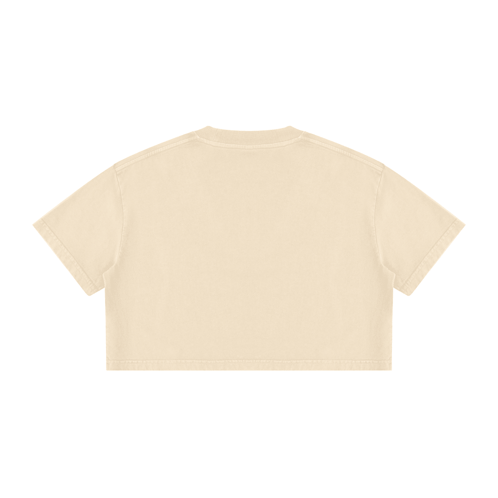 Women's Mineral Wash Cotton Crop T-Shirt - Beloved Study Co