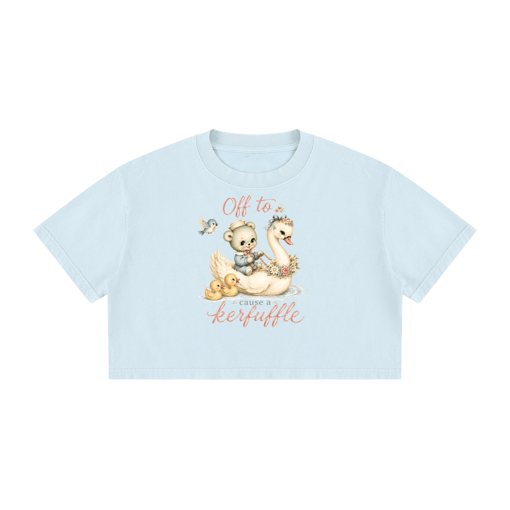 Women's Mineral Wash Cotton Crop T-Shirt - Beloved Study Co