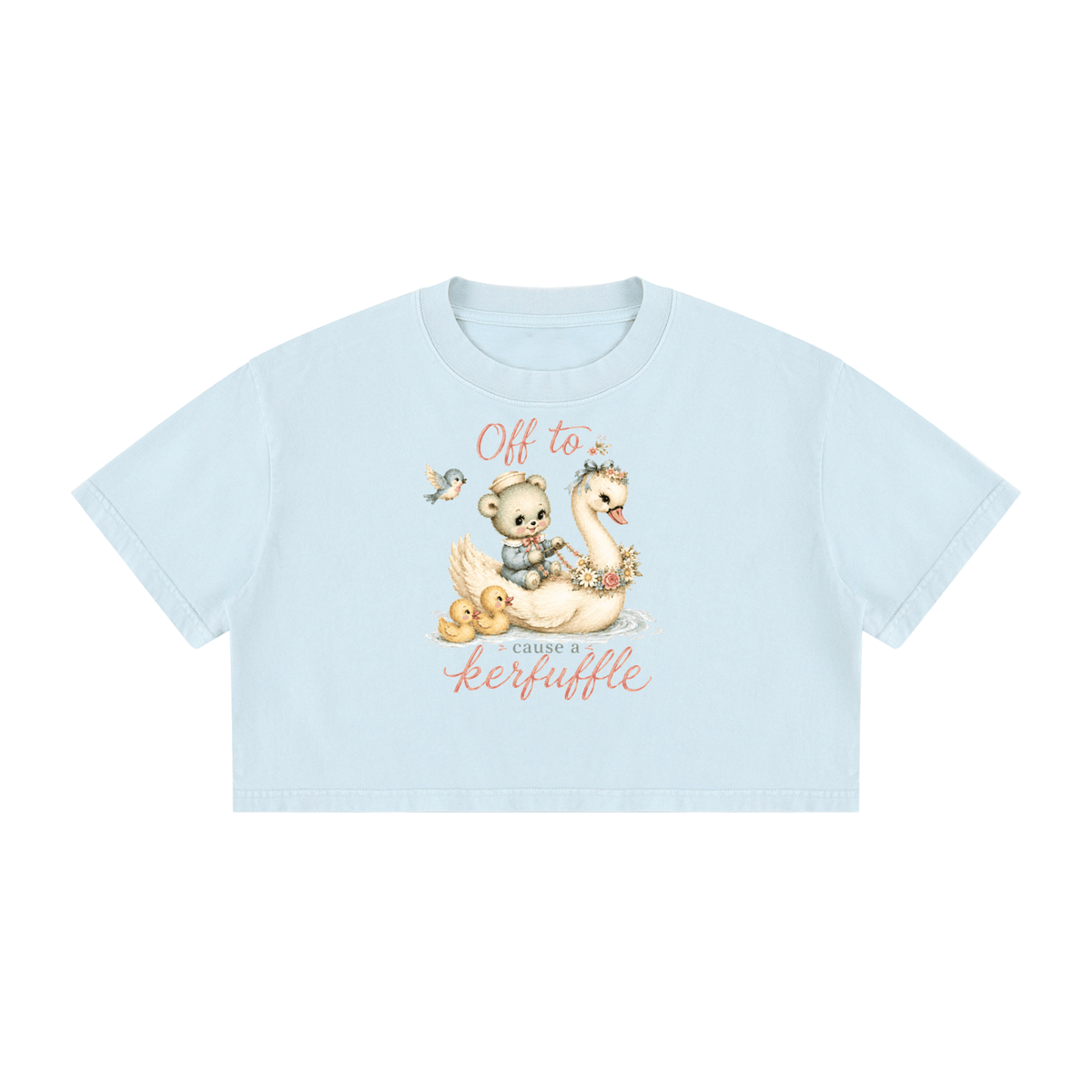 Women's Mineral Wash Cotton Crop T-Shirt - Beloved Study Co